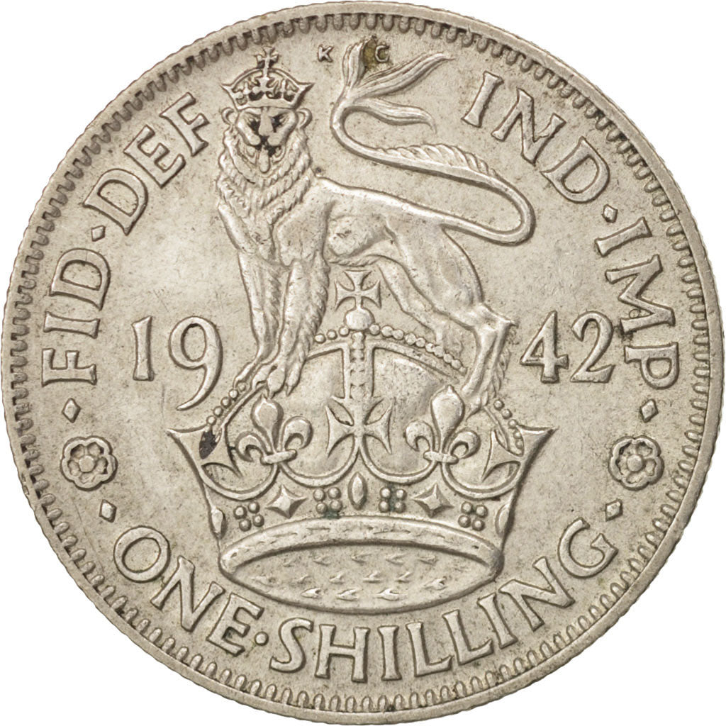 Gran Bretagna, George VI, Shilling, 1942, BB, Argento, KM:854