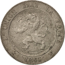 Belgium, Leopold I, 5 Centimes, 1863, EF(40-45), Copper-nickel, KM:21