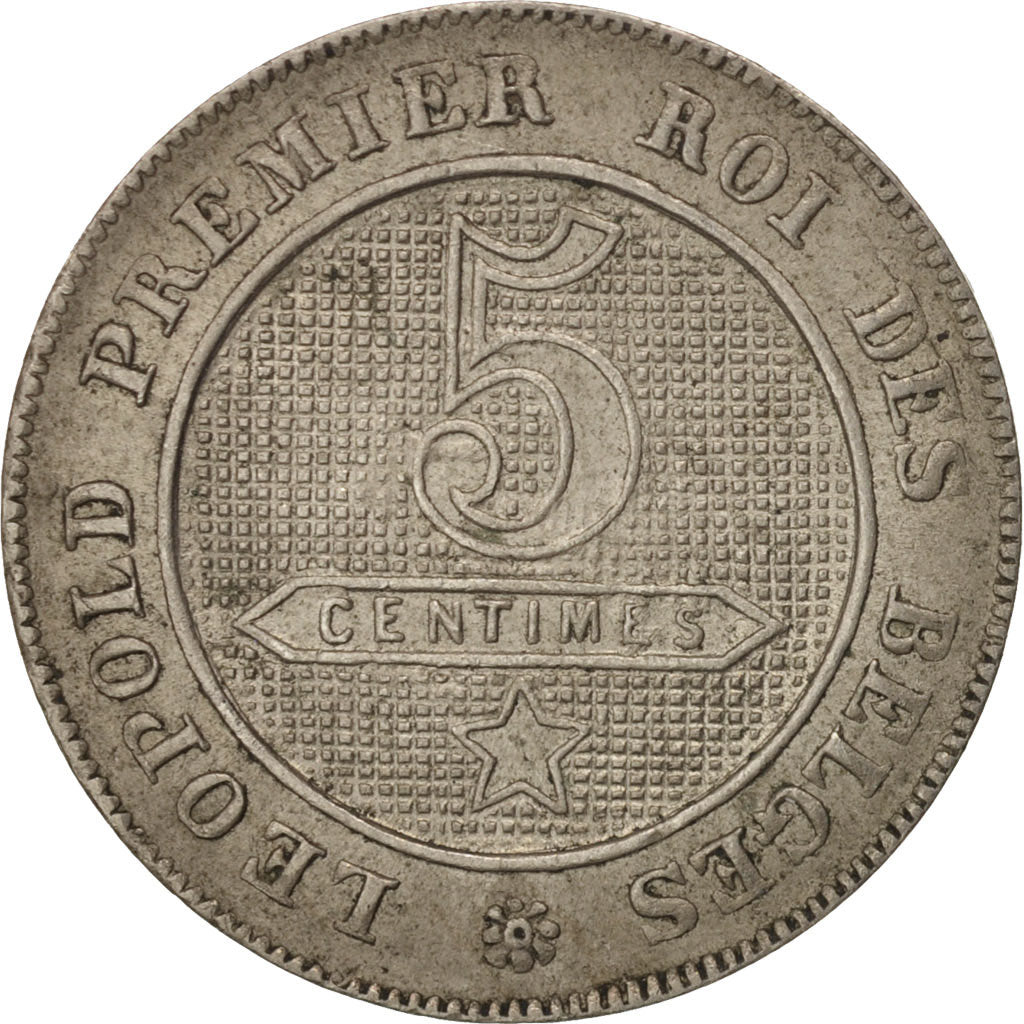 Belgium, Leopold I, 5 Centimes, 1863, EF(40-45), Copper-nickel, KM:21