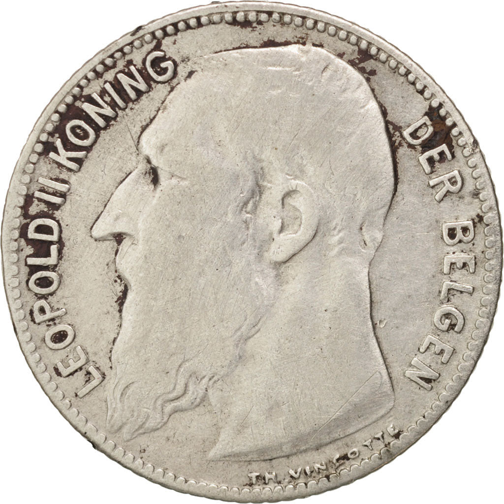 Belgium, Franc, 1909, VF(20-25), Silver, KM:57.2