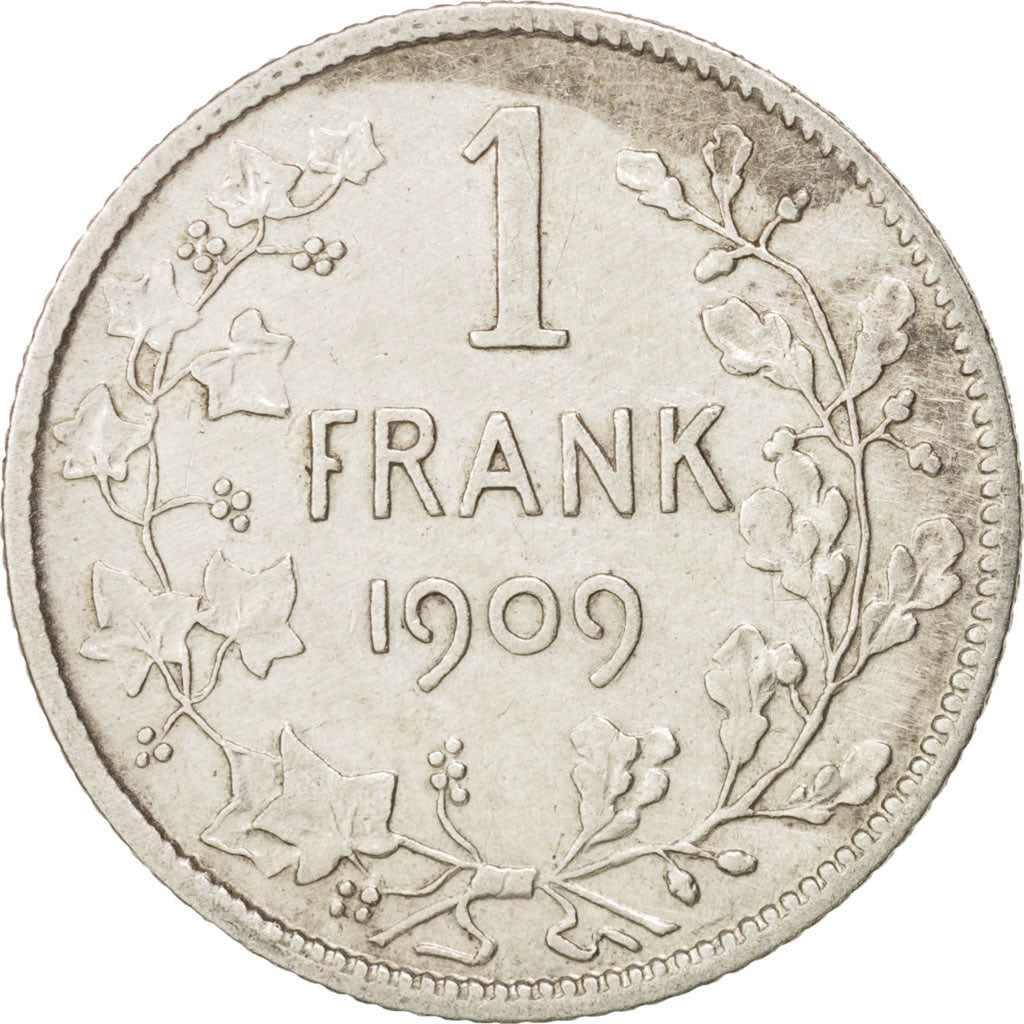 Coin, Belgium, Franc, 1909, EF(40-45), Silver, KM:57.2