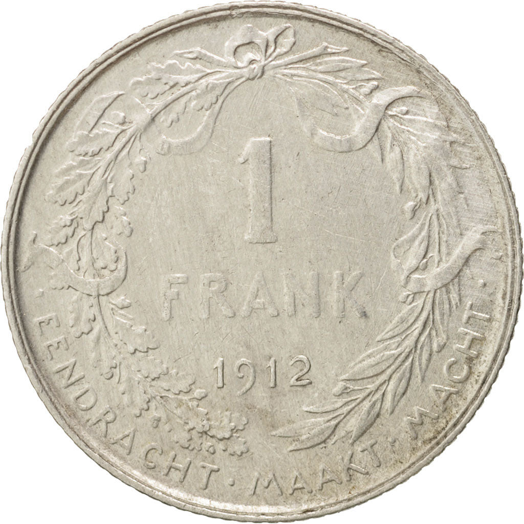 Belgium, Franc, 1912, EF(40-45), Silver, KM:73.1