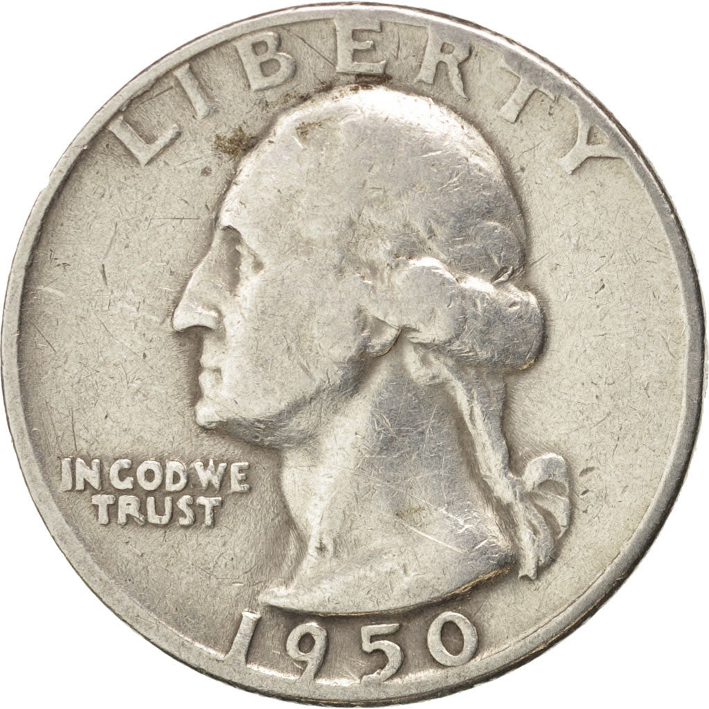 United States, Washington Quarter,1950, Denver, EF(40-45), KM 164