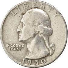 United States, Washington Quarter,1950, Denver, EF(40-45), KM 164