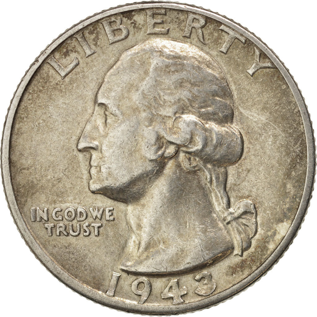 United States, Washington Quarter, 1943,Philadelphia,AU(50-53),KM 164