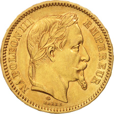 France, Napoleon III,20 Francs, 1865,Paris,TTB+,Or,KM:801.1,Gad 1062
