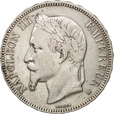 France, Napoléon III, 5 Francs, 1869, Strasbourg, EF(40-45), Silver, KM:799.2