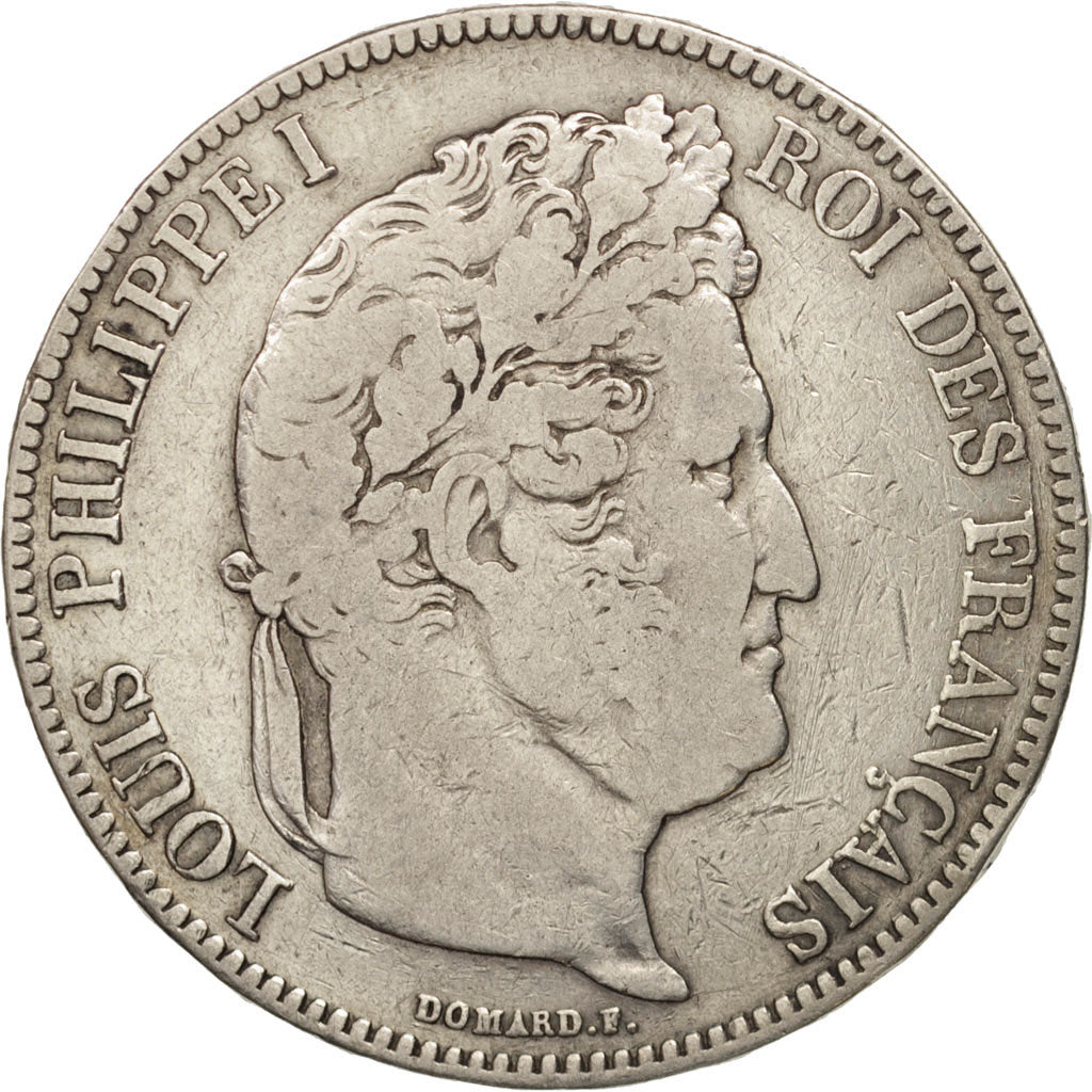France, Louis-Philippe, 5 Francs, 1834, Nantes, VF(20-25), Silver, KM:749.12