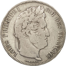 France, Louis-Philippe, 5 Francs, 1834, Nantes, VF(20-25), Silver, KM:749.12