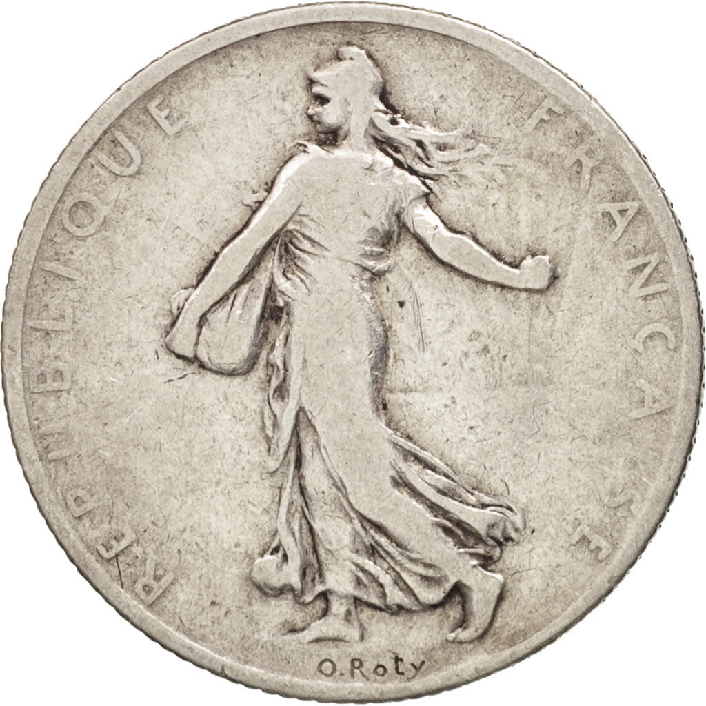 France, Semeuse, 2 Francs, 1899, Paris, F(12-15), Silver, KM:845.1, Gadoury:532