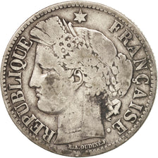 Francia, Cérès, 2 Francs, 1870, Bordeaux, BC, Plata, KM:816.2, Gadoury:529