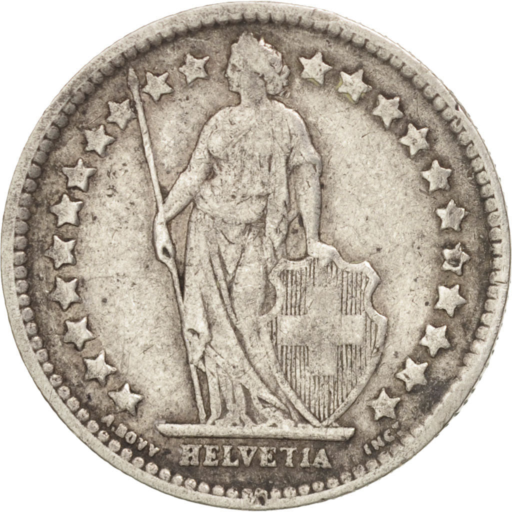 Switzerland, 1/2 Franc, 1899, Bern, VF(30-35), Silver, KM:23