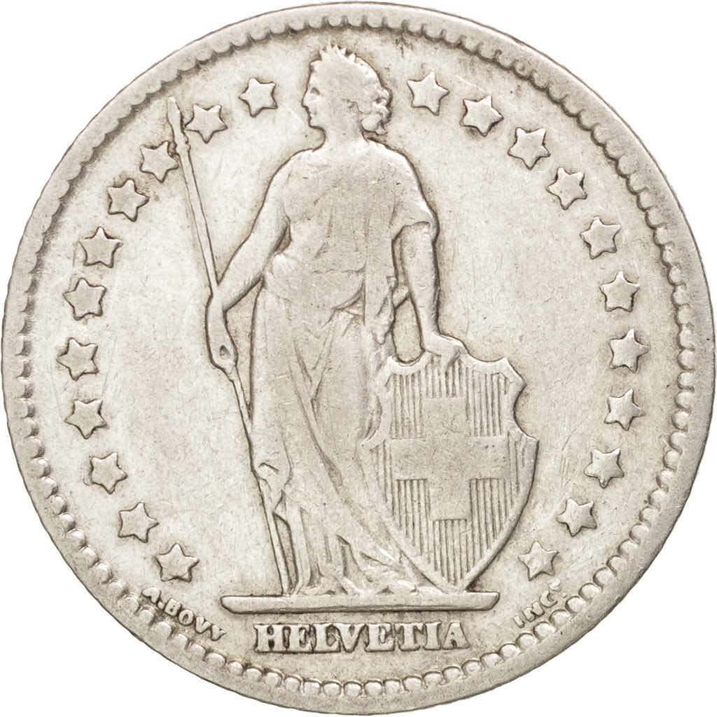 Coin, Switzerland, Franc, 1907, Bern, VF(30-35), Silver, KM:24