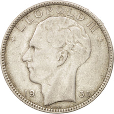 Coin, Belgium, 20 Francs, 20 Frank, 1935, EF(40-45), Silver, KM:105