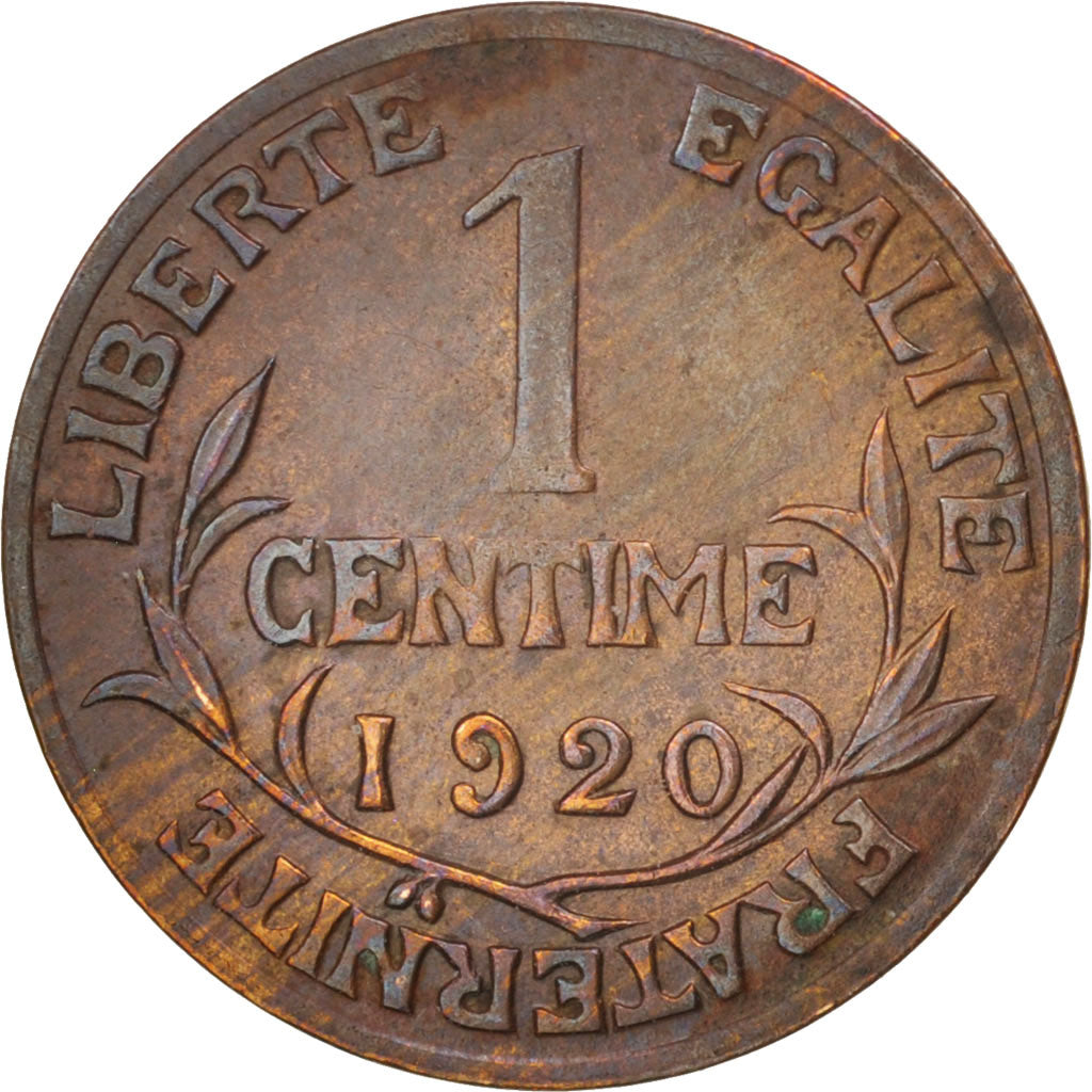 Munten, Frankrijk, Dupuis, Centime, 1920, Paris, ZF+, Bronze, KM:840, Gadoury:90