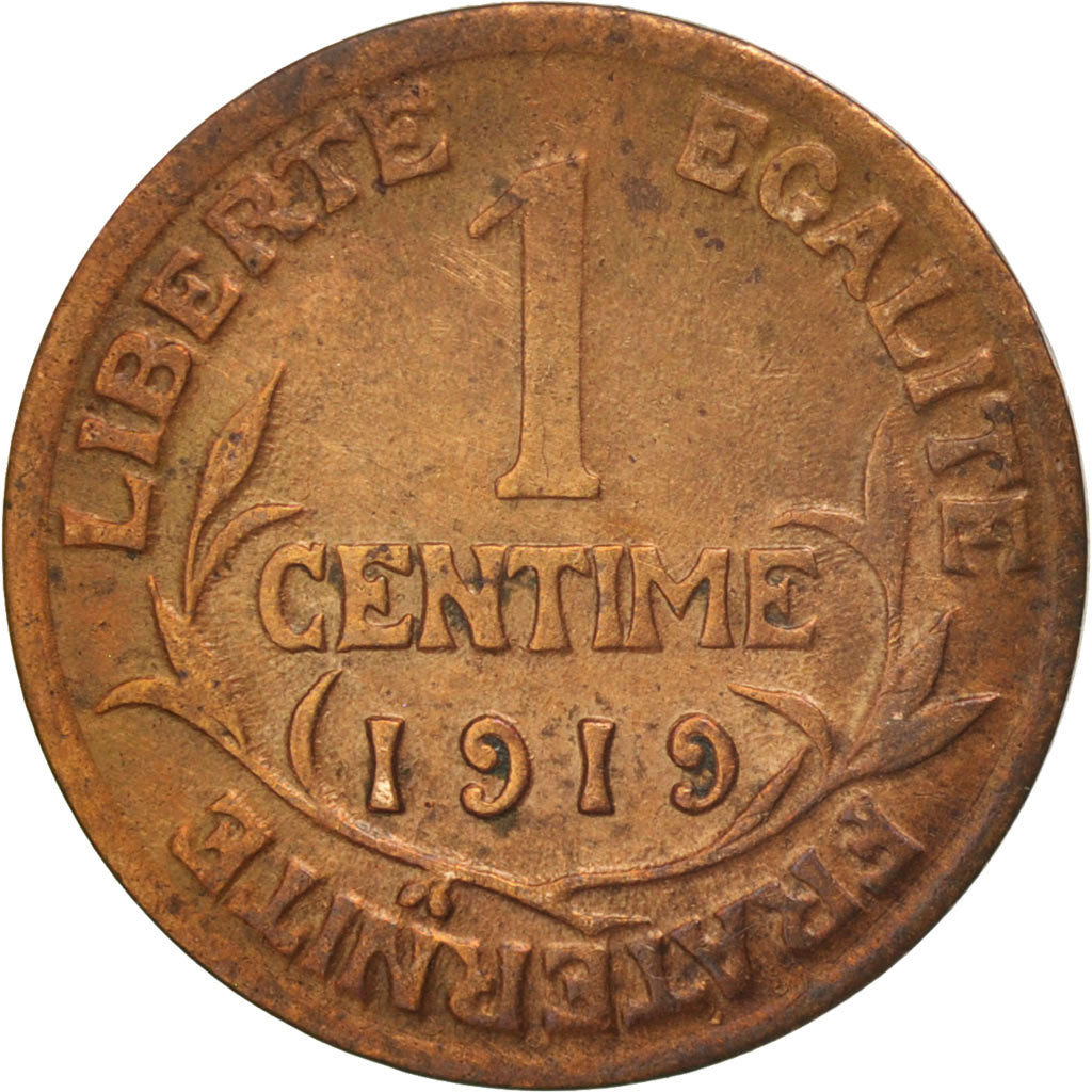 Moneta, Francja, Dupuis, Centime, 1919, Paris, EF(40-45), Bronze, KM:840