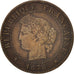 France, Cérès, Centime, 1878, Paris, VF(30-35), Bronze, KM:826.1, Gadoury:88