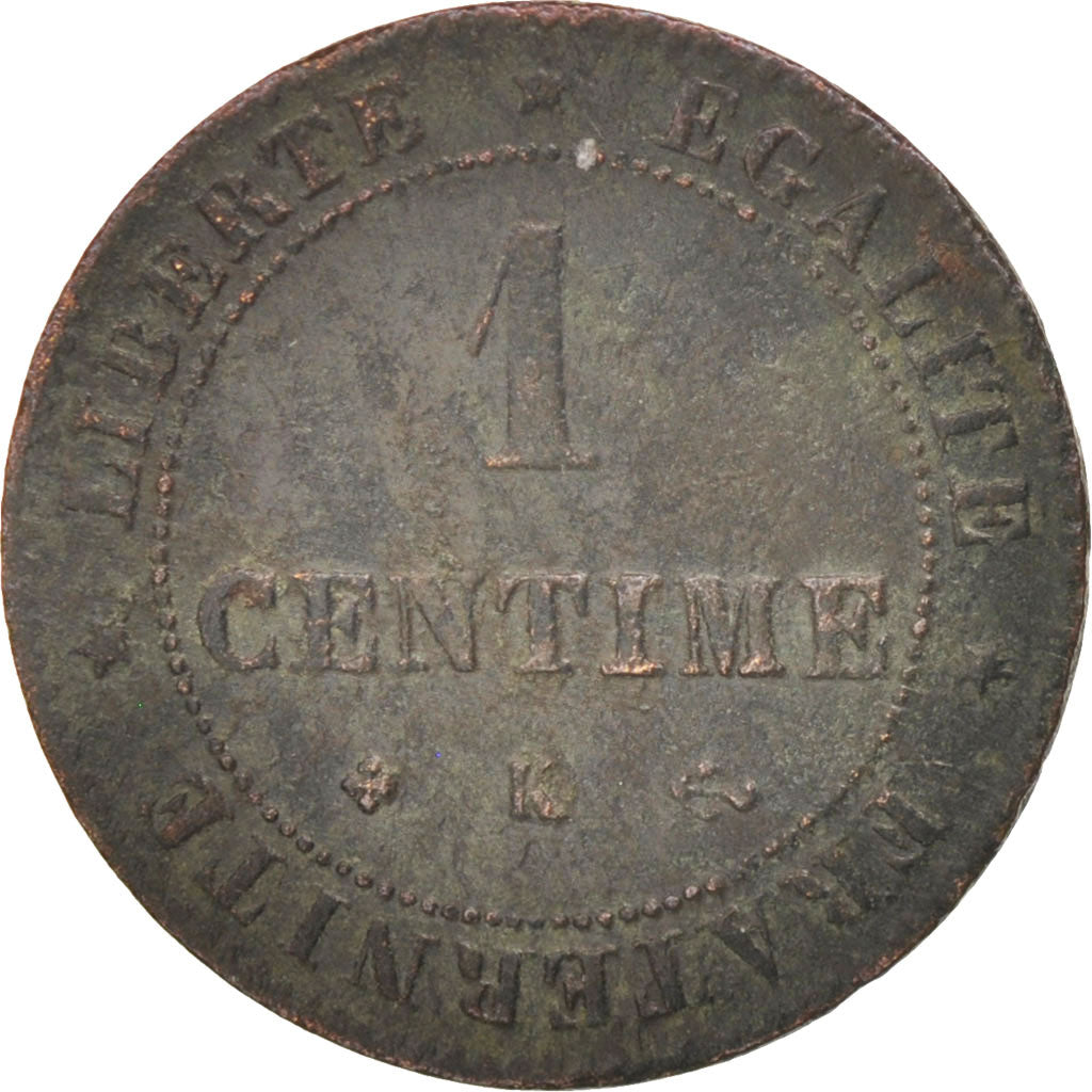Monnaie, France, Cérès, Centime, 1872, Bordeaux, TB, Bronze, KM:826.2