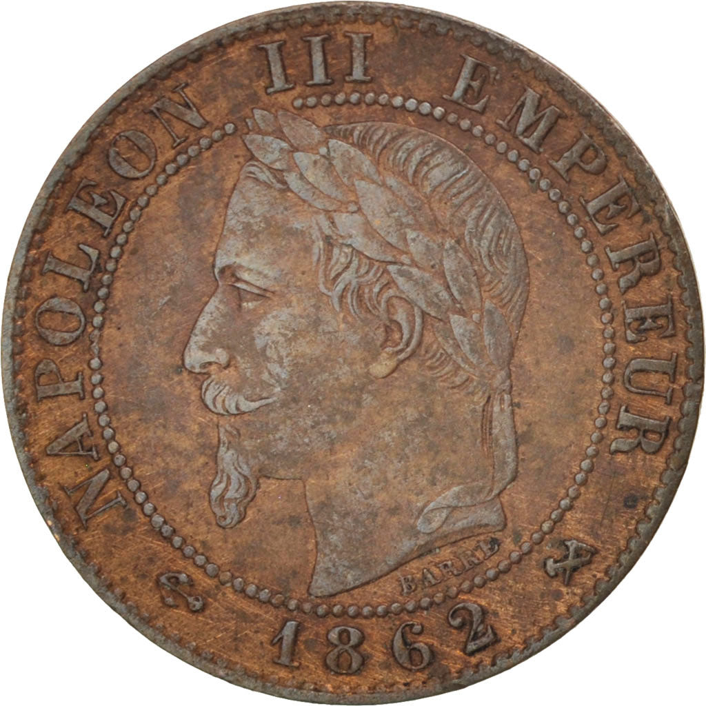 France, Napoleon III, Centime, 1862, Bordeaux, TB+, KM 795.3, Gad 87