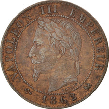 France,Napoleon III,Centime,1862,Bordeaux,VF(30-35),Bronze,KM 795.3