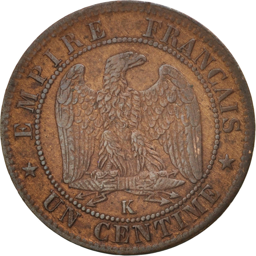 France, Napoleon III, Centime, 1862, Bordeaux, TB+, KM 795.3, Gad 87