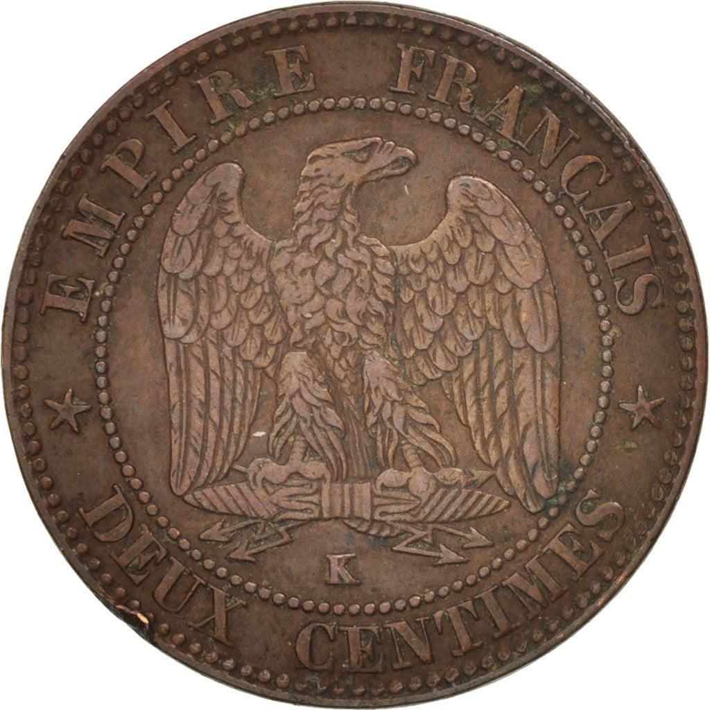 Monnaie, France, Napoleon III, Napoléon III, 2 Centimes, 1856, Bordeaux, TTB