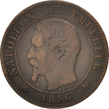 France, Napoleon III,2 Centimes,1856,Rouen,VF(20-25),BronzeKM 776.2