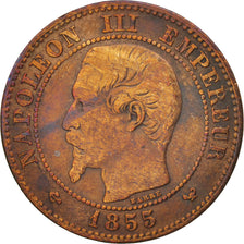 Moneda, Francia, Napoleon III, Napoléon III, 2 Centimes, 1855, Lille, BC+