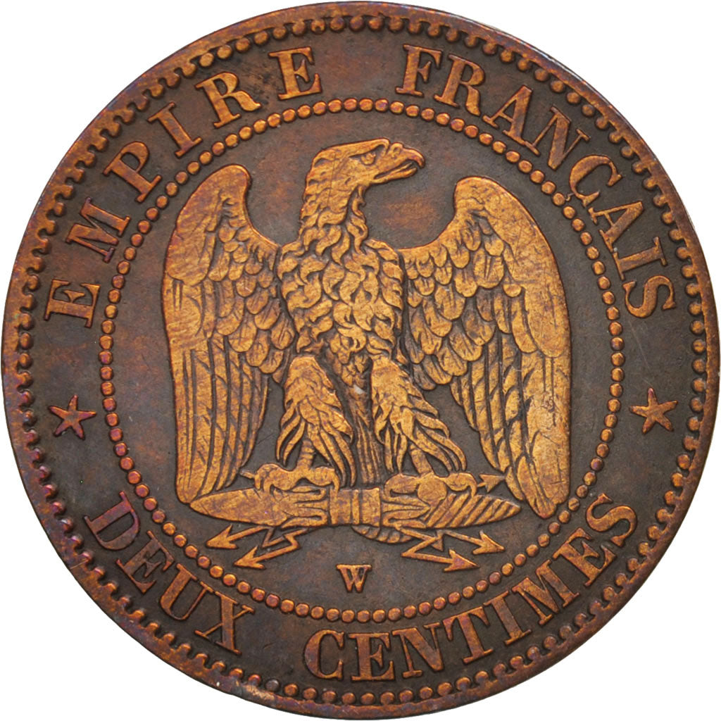 Coin, France, Napoleon III, Napoléon III, 2 Centimes, 1855, Lille, VF(20-25)