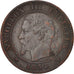 Moneda, Francia, Napoleon III, Napoléon III, 2 Centimes, 1854, Lille, BC+