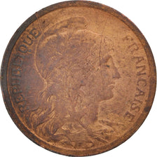 France, Dupuis, 2 Centimes, 1908, Paris, VF(30-35), Bronze, KM:841, Gadoury:107