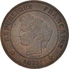 France, Cérès, 2 Centimes, 1877, Paris, EF(40-45), Bronze, KM:827.1