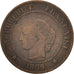 France, Cérès, 2 Centimes, 1889, Paris, VF(20-25), Bronze, KM:827.1