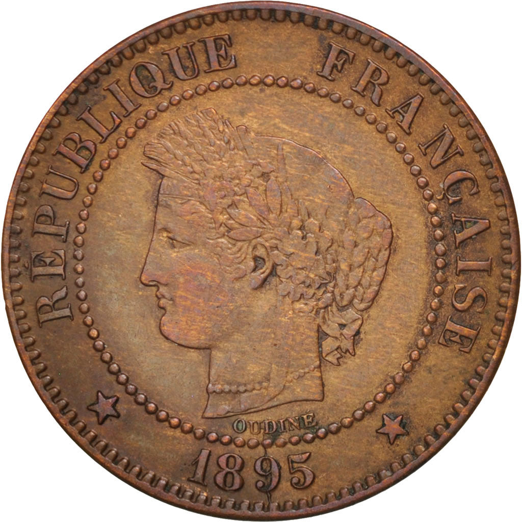 Münze, Frankreich, Cérès, 2 Centimes, 1895, Paris, SS, Bronze, KM:827.1