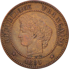 Münze, Frankreich, Cérès, 2 Centimes, 1895, Paris, SS, Bronze, KM:827.1
