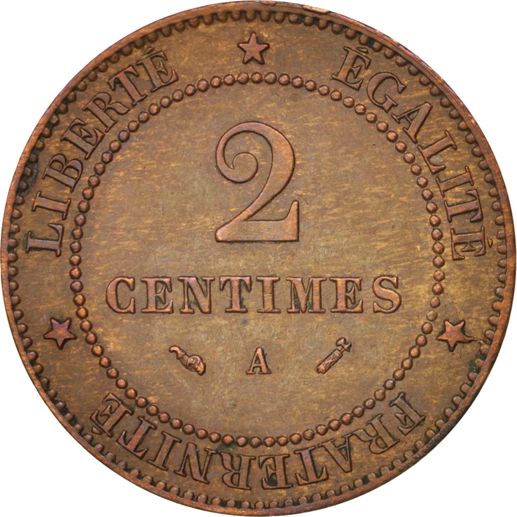 Münze, Frankreich, Cérès, 2 Centimes, 1895, Paris, SS, Bronze, KM:827.1
