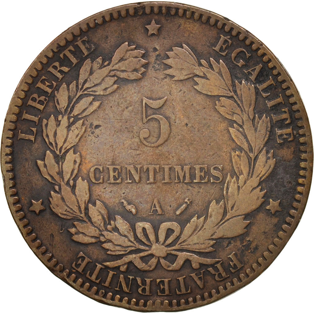 Monnaie, France, Cérès, 5 Centimes, 1894, Paris, TB, Bronze, KM:821.1