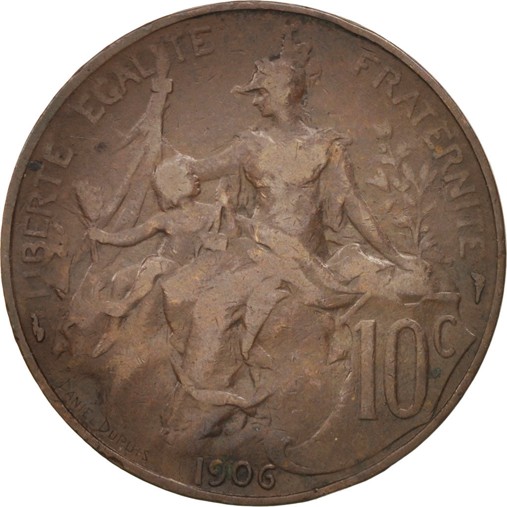 Monnaie, France, Dupuis, 10 Centimes, 1906, Paris, TB+, Bronze, KM:843