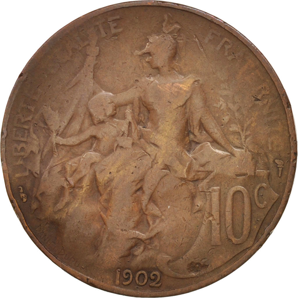 Coin, France, Dupuis, 10 Centimes, 1902, Paris, VF(30-35), Bronze, KM:843