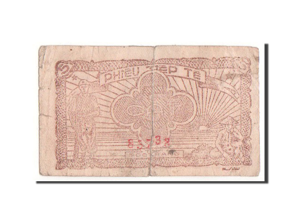 Banconote, Vietnam, 5 Cat, 1949, B+