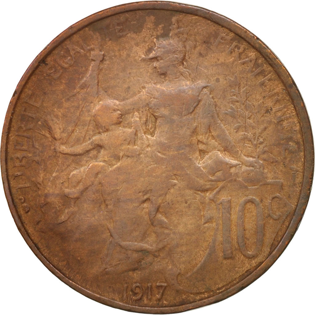 Monnaie, France, Dupuis, 10 Centimes, 1917, Paris, TTB, Bronze, KM:843