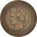 Monnaie, France, Cérès, 10 Centimes, 1887, Paris, B+, Bronze, KM:815.1