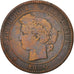 Francia, Cérès, 10 Centimes, 1880, Paris, B+, Bronzo, KM:815.1, Gadoury:265a