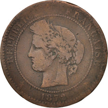 Munten, Frankrijk, Cérès, 10 Centimes, 1872, Bordeaux, ZG+, Bronze, KM:815.2