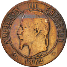Munten, Frankrijk, Napoleon III, Napoléon III, 10 Centimes, 1862, Strasbourg