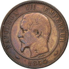 Moneta, Francia, Napoleon III, Napoléon III, 10 Centimes, 1854, Paris, MB