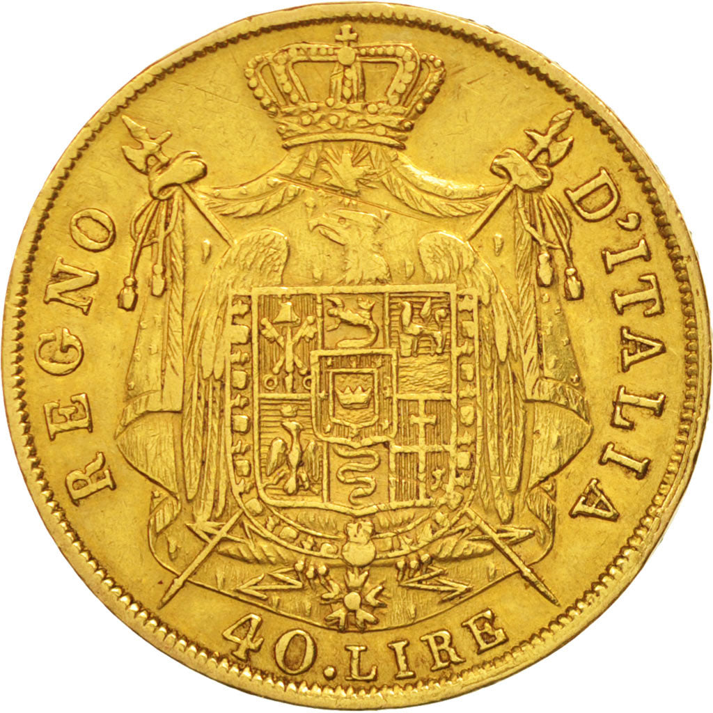 Coin, ITALIAN STATES, KINGDOM OF NAPOLEON, Napoleon I, 40 Lire, 1810, Milan
