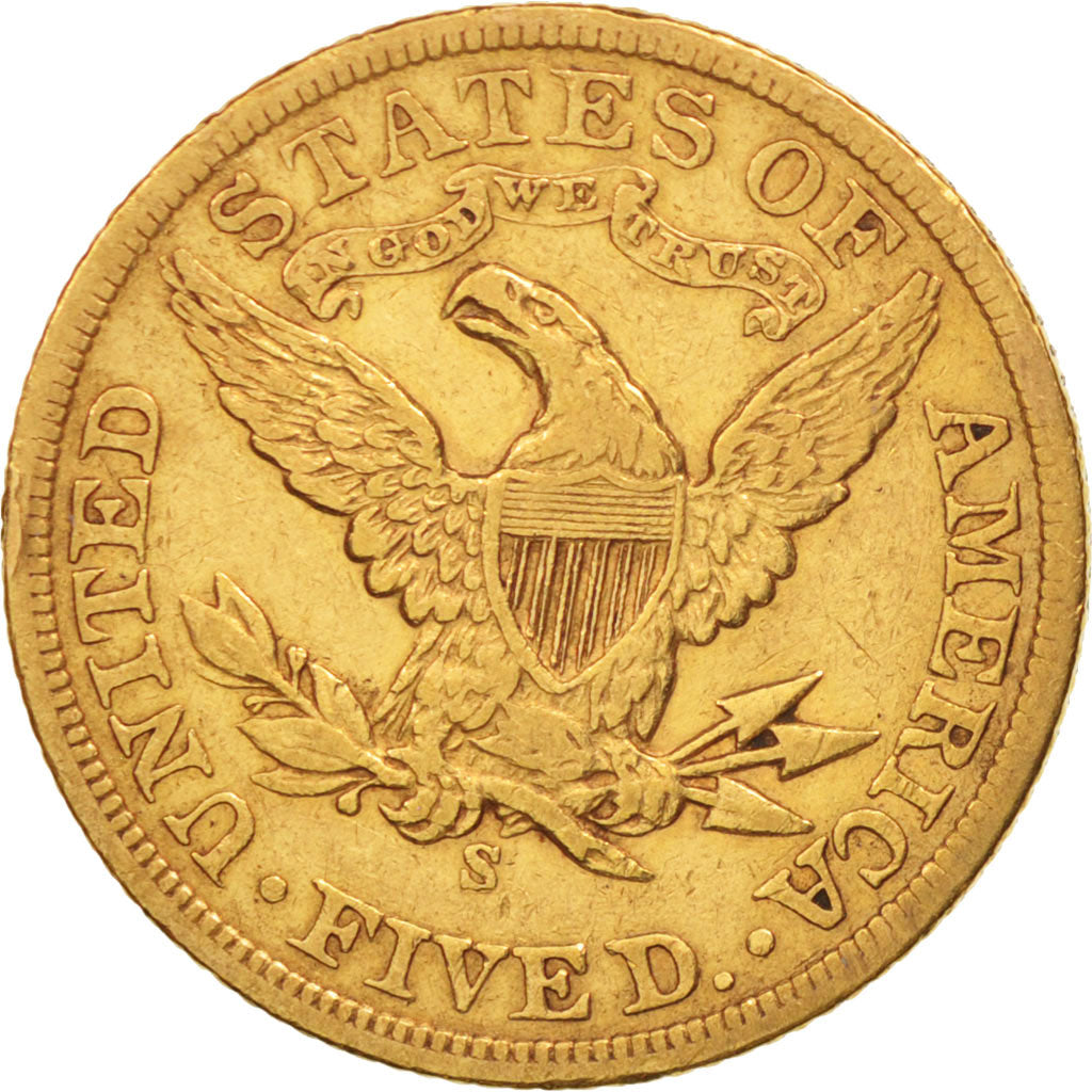 United States, Coronet Head, $5,1905, San Francisco,EF(40-45),KM 101