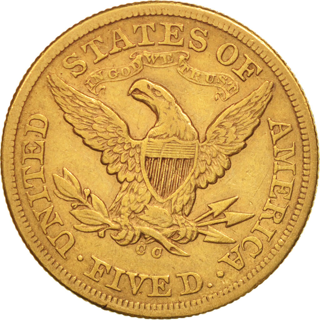 United States, Coronet Head, $5,1871, Carson City, EF(40-45), KM 101