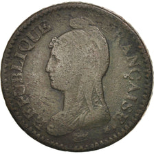 Moneda, Francia, Dupré, Decime, 1799, Metz, BC, Bronce, KM:644.2, Gadoury:187a